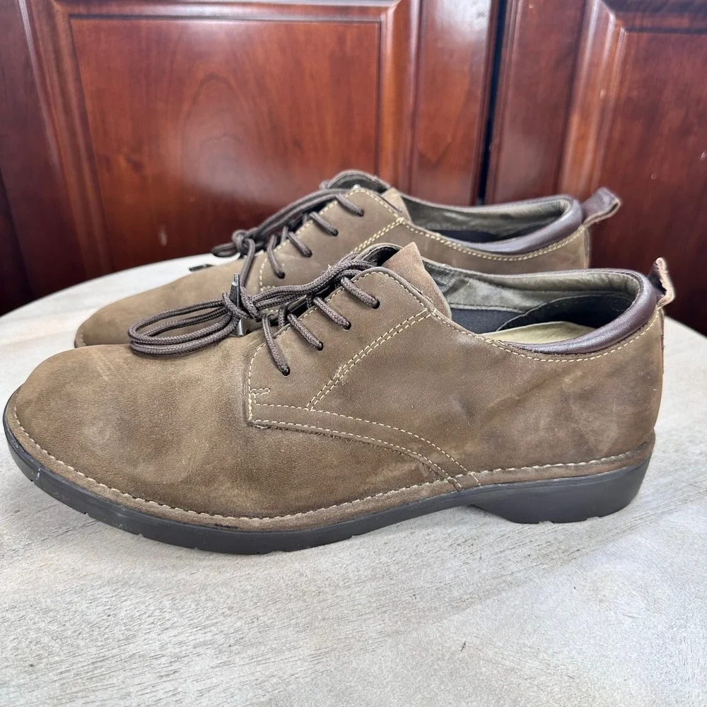 Bass Sassy Suede Mens Loafers Size 9.5 Brown Leather Dri-Lex Casual Shoes